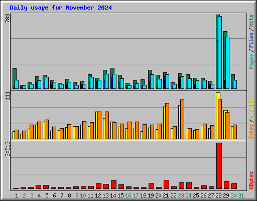 Daily usage for November 2024