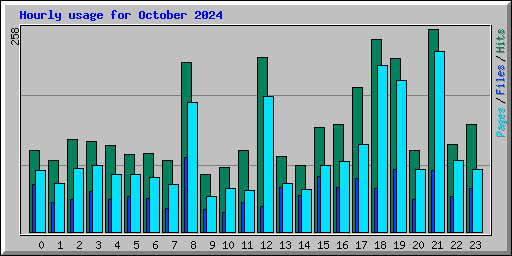 Hourly usage for October 2024